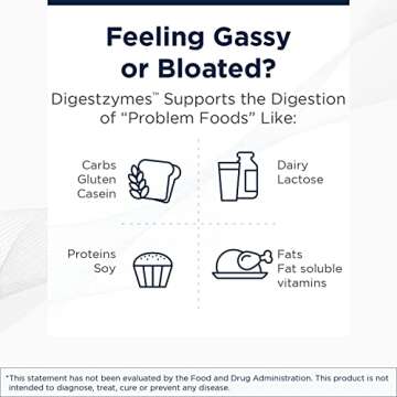 Designs for Health Digestzymes - Digestive Enzymes + Betaine Hydrochloride for Gas & Bloating Relief - Pepsin, Ox Bile, Lactase Enzyme & Lipase Enzymes for Digestion (60 Capsules)