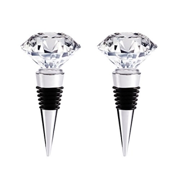 Crystal Wine and Beverage Bottle Stoppers - Elegant Gift Idea