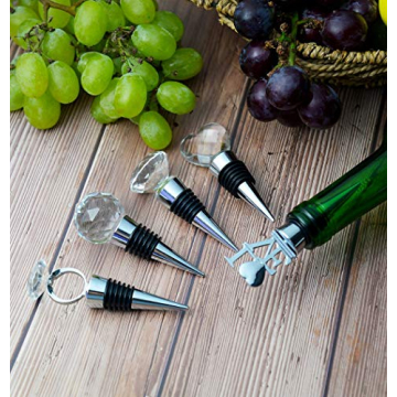Crystal Wine and Beverage Bottle Stoppers - Elegant Gift Idea