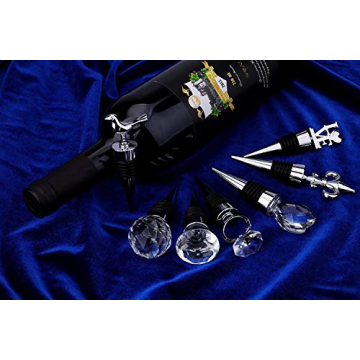 Crystal Wine and Beverage Bottle Stoppers - Elegant Gift Idea