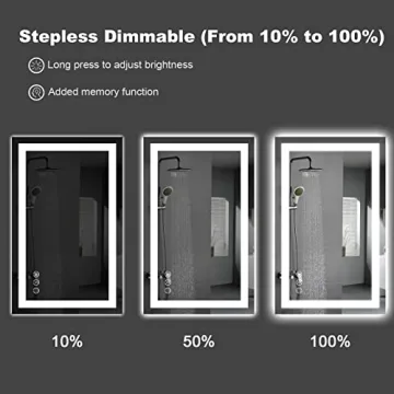 Amorho 72" LED Bathroom Mirror with Anti-Fog and Dimming