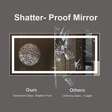 Amorho 72" LED Bathroom Mirror with Anti-Fog and Dimming