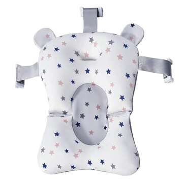 ToBsoft Baby Bath Pad, Breathable Soft Baby Bathtub Mat, Adjustable Nonslip Newborn Toddler Bath Cus...