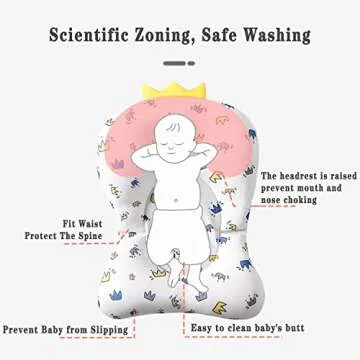 ToBsoft Baby Bath Pad, Breathable Soft Baby Bathtub Mat, Adjustable Nonslip Newborn Toddler Bath Cushion, Comfortable Baby Bath Skin Friendly Bathtub Floating Pad for 0 12 Months Infant（Star）