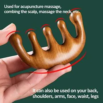FKYzixeh Wooden Massage Comb for Relaxation and Care