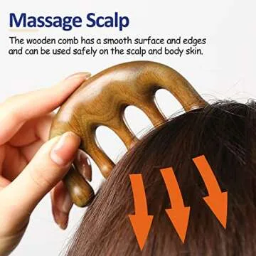 FKYzixeh Wooden Massage Comb for Relaxation and Care
