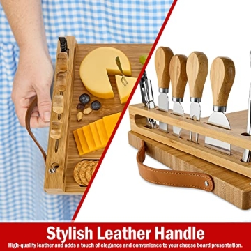 Bamboo Charcuterie Board Set - Perfect Gift for Entertaining