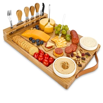 Bamboo Charcuterie Board Set - Perfect Gift for Entertaining