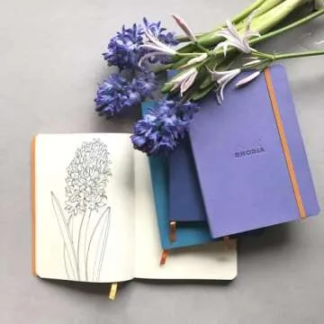 Rhodia Rhodiarama SoftCover Notebook - 80 Dots Sheets - 6 x 8 1/4 - Sapphire Cover