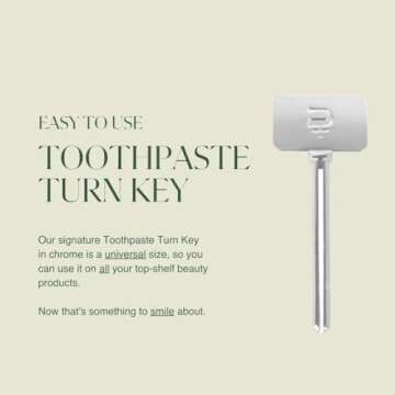 Toothpaste Turn Key Metal Tube Squeezer | Maximize Toothpaste, Creams, Paint, Makeup & Beyond | Easy...