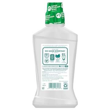 Tom's of Maine Natural Wicked Fresh Alcohol-Free Mouthwash, Cool Mountain Mint, 16 oz. 6-Pack (Packaging May Vary)