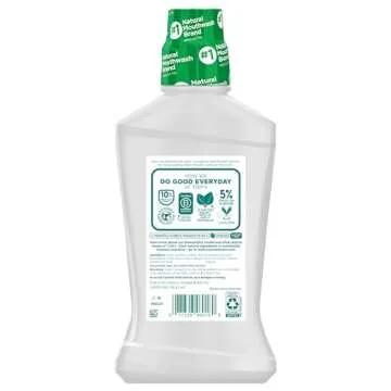 Tom's of Maine Natural Wicked Fresh Alcohol-Free Mouthwash, Cool Mountain Mint, 16 oz. 6-Pack (Packaging May Vary)