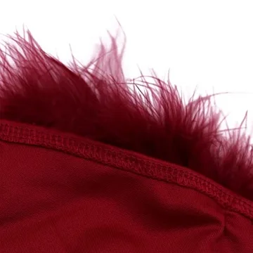 ZGMYC Women's Sexy Feather Crop Top for Parties