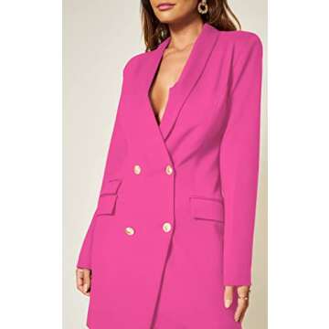Chic UNIQUE 21 Women Luxe Asymmetric Blazer Dress