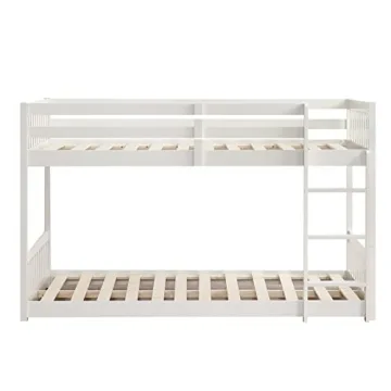 JOYMOR Low Twin Bunk Bed for Kids - Safe & Stylish
