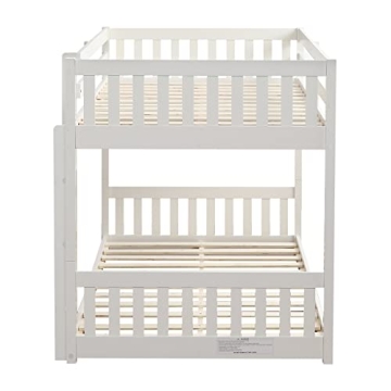 JOYMOR Low Twin Bunk Bed for Kids - Safe & Stylish