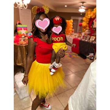 Bridesmay Women's Tutu Skirt 50s Vintage Ballet Bubble Dance Skirts for Cosplay Party Dark Yellow L