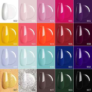 20 Colors Dip Powder Nail Kit Starter, AZUREBEAUTY Acrylic Dipping Powder System Essential Liquid Se...