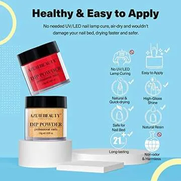 AZUREBEAUTY 20 Colors Dip Powder Nail Kit for Beginners