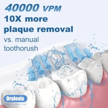 ORALEXIS Electric Toothbrush with Tongue Scraper and 8 Heads