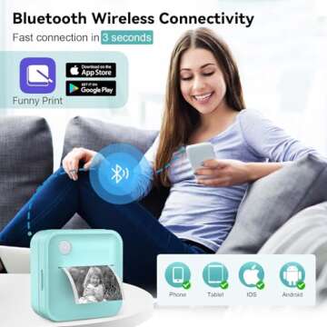 INVISEN Label Maker with 8 Rolls of Continuous Stickers