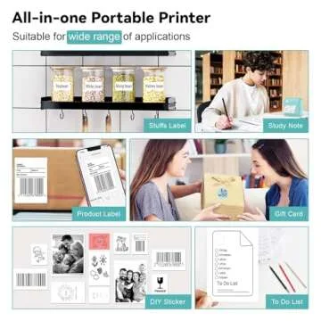 INVISEN Label Maker with 8 Rolls of Continuous Stickers