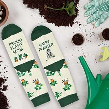 Funny Plant Mom Socks for Enthusiasts and Gardeners