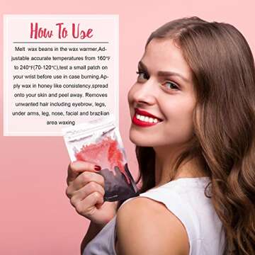 Waxing Kit for Women, Wax Warmer Kit for Brazilian Bikini Hair Removal with 14oz Rose Hard Wax Beans for Women Men Armpit Legs Eyebrow Body Home Waxing