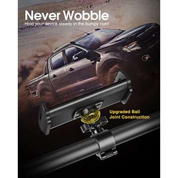 elitehood Aluminum iPad Holder for Car, Headrest Tablet Holder Mount for Kid, Compatible with iPad Pro 12.9 11, iPad Air Mini, Gaxlaxy Tabs, Other 4.7-12.9" Cell Phones and Tablets Black