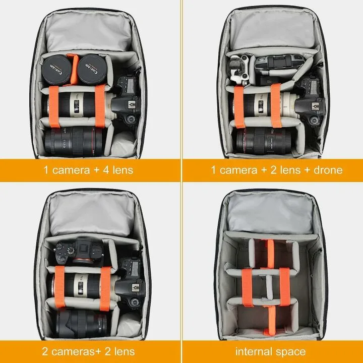 Besnfoto Small Waterproof Camera Backpack for DSLR/SLR