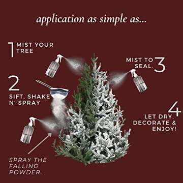 SnoFlock The Original Premium Self-Adhesive Snow Flock Powder with ShimmerSpec - Realistic Instant Snow for Christmas Trees & Decor | Exclusive Formula, Made in USA | 2 Pounds [0.90Kg]