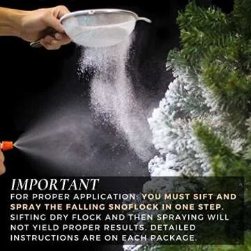 SnoFlock Premium Self-Adhesive Snow Flock Powder for Decor