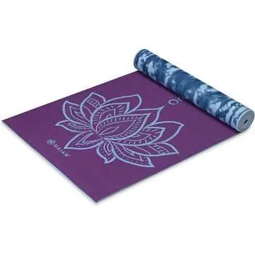 Gaiam 6mm Reversible Yoga Mat: Non-Slip Fitness