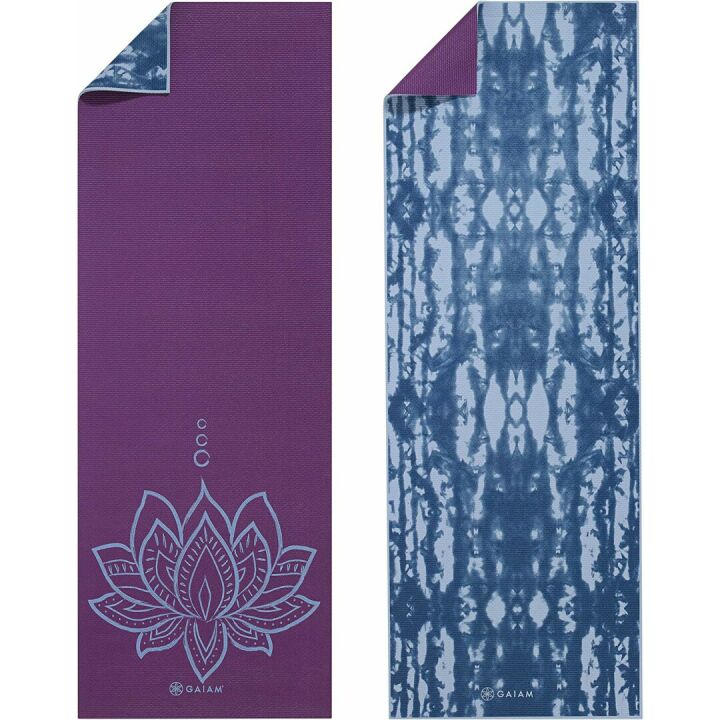 Gaiam 6mm Reversible Yoga Mat: Non-Slip Fitness