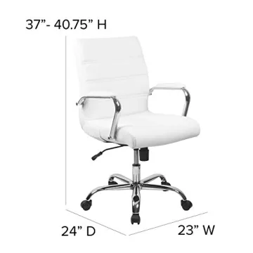 Flash Furniture Mid-Back LeatherSoft Adjustable Office Chair
