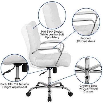 Flash Furniture Mid-Back LeatherSoft Adjustable Office Chair