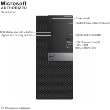 Dell Optiplex 7050 Mini Tower PC with Core i7 and 32GB RAM