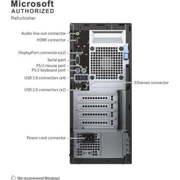Dell Optiplex 7050 Mini Tower PC with Core i7 and 32GB RAM