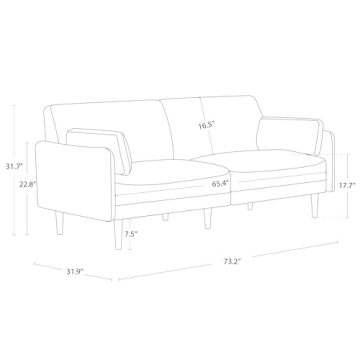 Stylish CHITA Mid-Century Modern Sofa, Easy Assembly