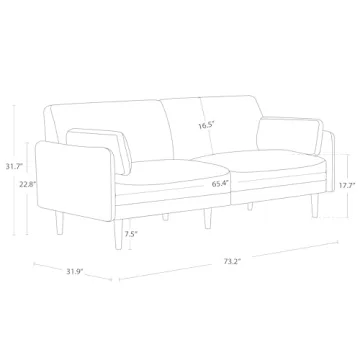 Stylish CHITA Mid-Century Modern Sofa, Easy Assembly