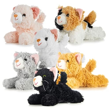 PREXTEX 12 Pack Realistic 6" Plush Kittens - Soft, Lifelike Stuffed Cats for Kids & Pets