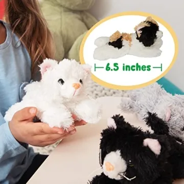 PREXTEX 12 Pack Realistic 6 Inch Plush Kittens for Kids Pets