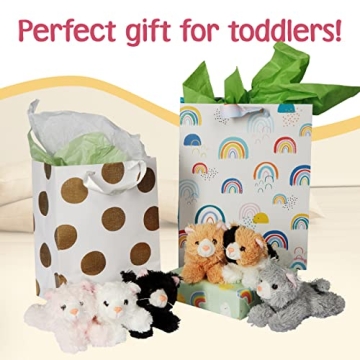 PREXTEX 12 Pack Realistic 6 Inch Plush Kittens for Kids Pets