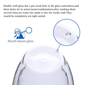 Double Walled Glass Coffee Mugs Set of 2