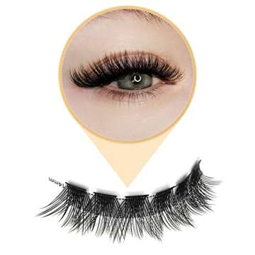 QUEWEL Cluster Lashes 72 Pcs Wide Stem Individual Lashes C/D Curl 8-16mm Length DIY Eyelash Extension False Eyelashes Soft for Personal Makeup Use at Home (Fluffy-C-14)