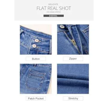 Shop Sidefeel Women's High Waist Stretchy Flared Jeans