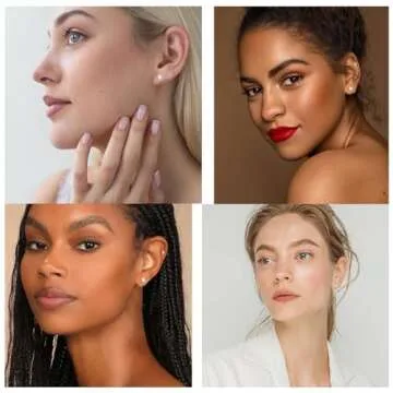 2 Pairs Flat Back Stud Earrings for Women, 18k Gold Cartilage Earrings as Screw Back Earrings Hypoallergenic for her, Nap Earring as Comfy Earrings Gifts for Her (3+5mm, Gold)