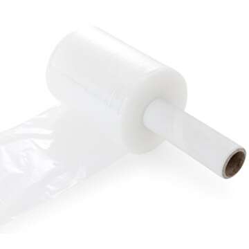 Sam Wrap (R) Stretch Wrap 5" x 1000' Roll With Handle, 80 Gauge Extra Thick Durable Self-Adhering Plastic Wrap for Moving, Packing Wrap Industrial Strength, Clear Plastic Pallet Shrink (2 Pack)