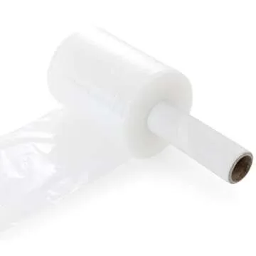 Sam Wrap (R) Stretch Wrap 5" x 1000' Roll With Handle, 80 Gauge Extra Thick Durable Self-Adhering Pl...