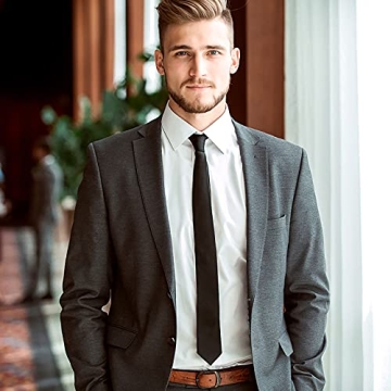 Aster Clip-On Tie - Elegant Black Necktie for All Occasions